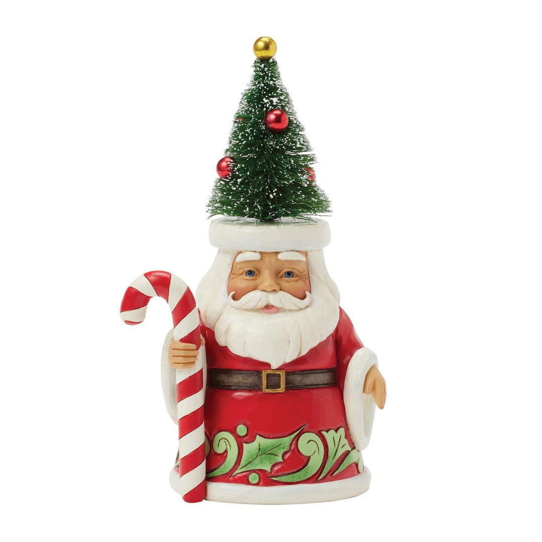 Jim Shore Heartwood Creek: Pint Sized Santa With Sisal Tree Hat Figurine sparkle-castle