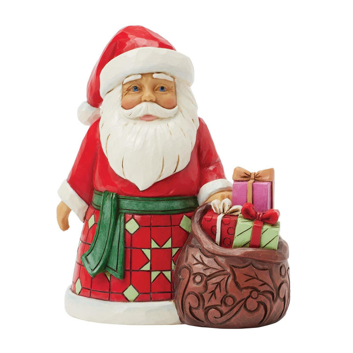 Jim Shore Heartwood Creek: Pint Sized Santa With Toy Bag Figurine sparkle-castle