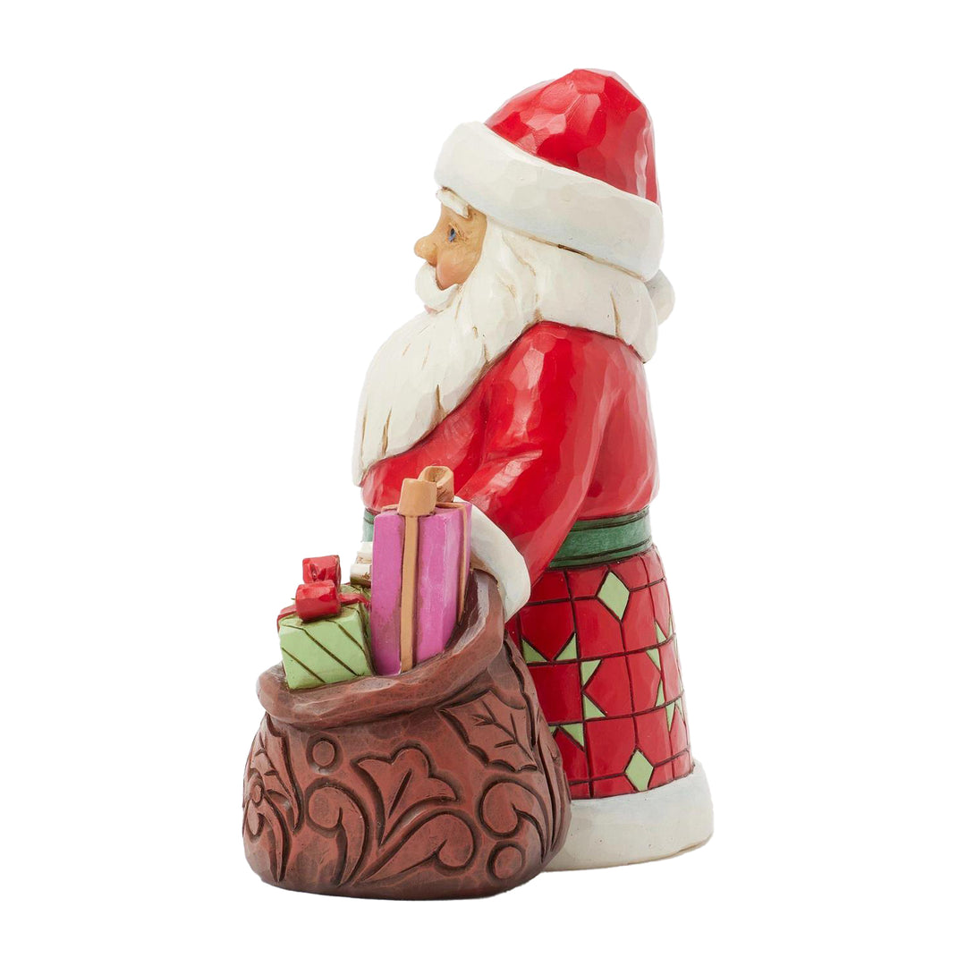 Jim Shore Heartwood Creek: Pint Sized Santa With Toy Bag Figurine sparkle-castle