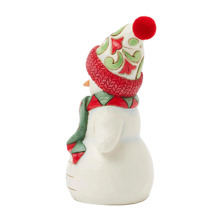 Jim Shore Heartwood Creek: Pint Sized Snowman With Dog Tugging On Scarf Figurine sparkle-castle