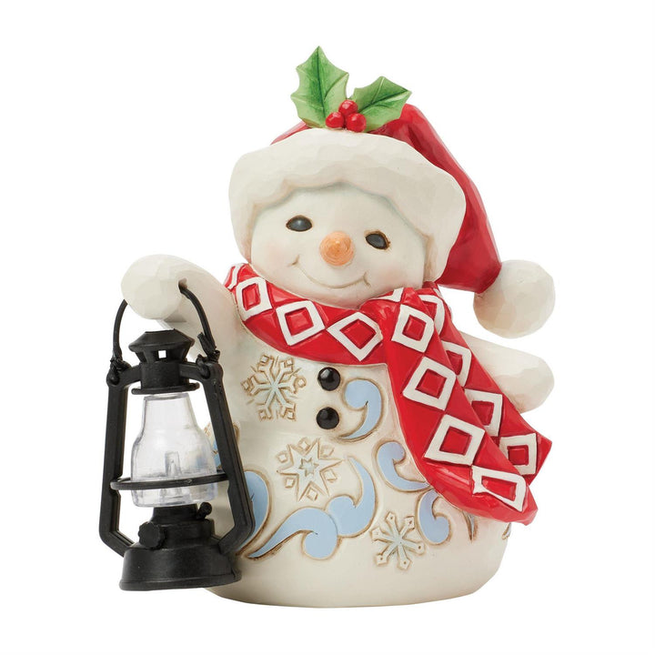 Jim Shore Heartwood Creek: Pint Sized Snowman With Lantern Figurine sparkle-castle