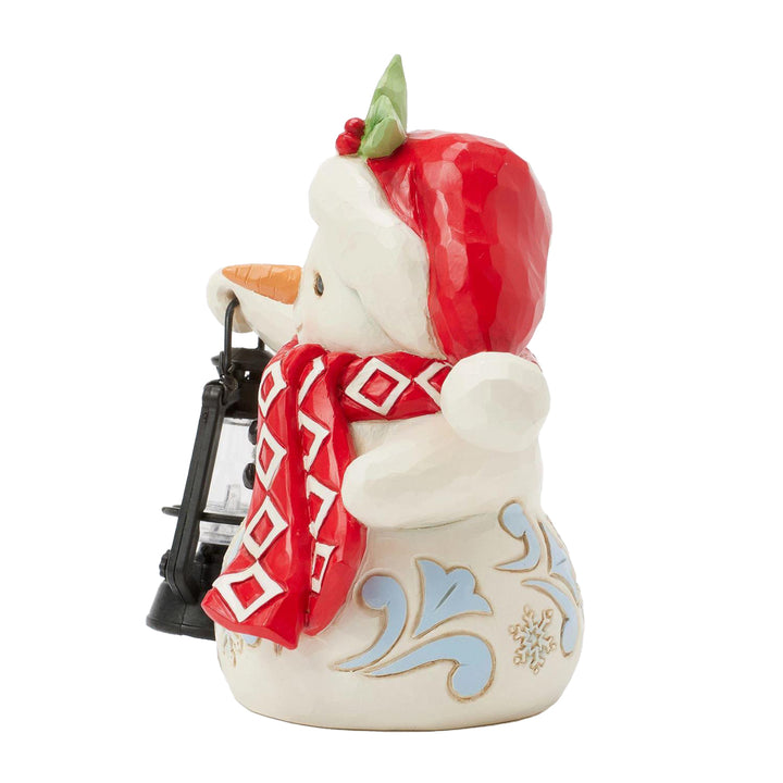 Jim Shore Heartwood Creek: Pint Sized Snowman With Lantern Figurine sparkle-castle