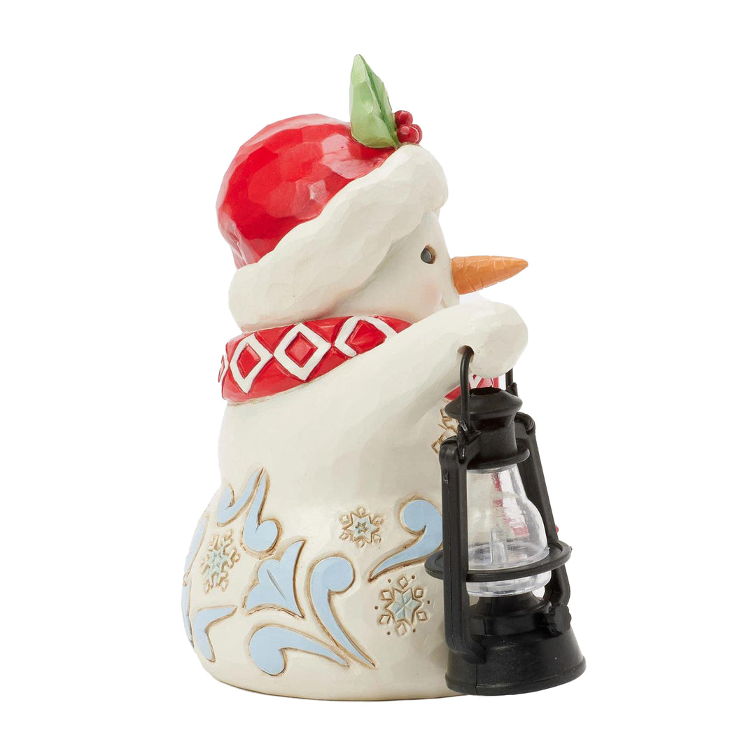 Jim Shore Heartwood Creek: Pint Sized Snowman With Lantern Figurine sparkle-castle