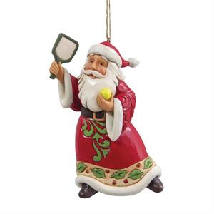 Jim Shore Heartwood Creek: Pickleball Santa Hanging Ornament sparkle-castle