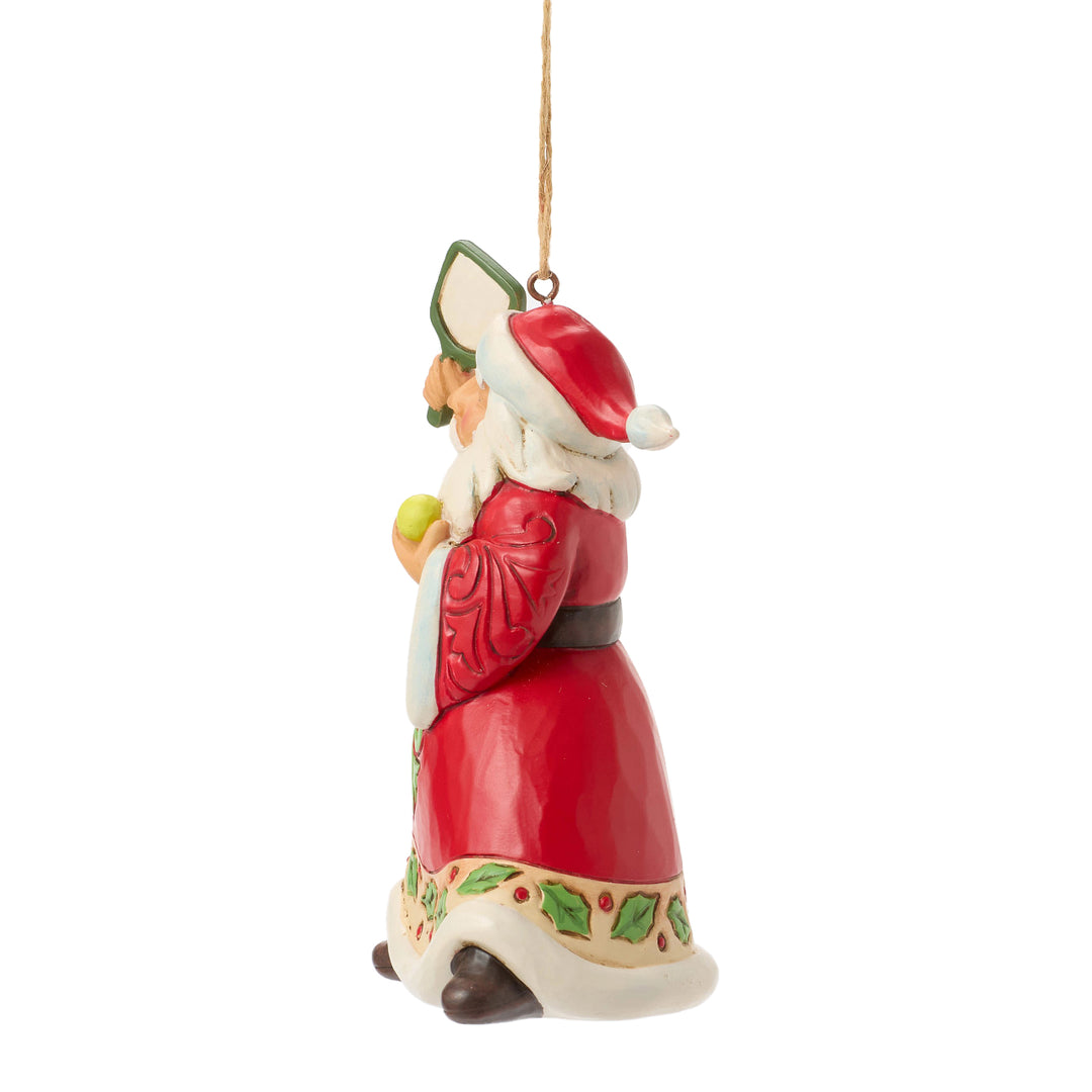 Jim Shore Heartwood Creek: Pickleball Santa Hanging Ornament sparkle-castle