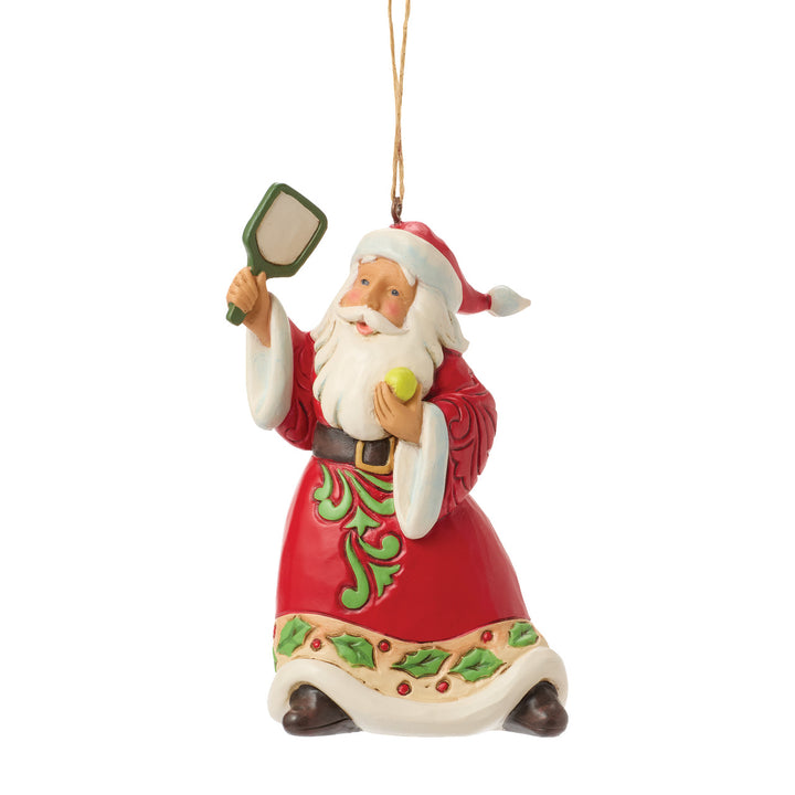 Jim Shore Heartwood Creek: Pickleball Santa Hanging Ornament sparkle-castle