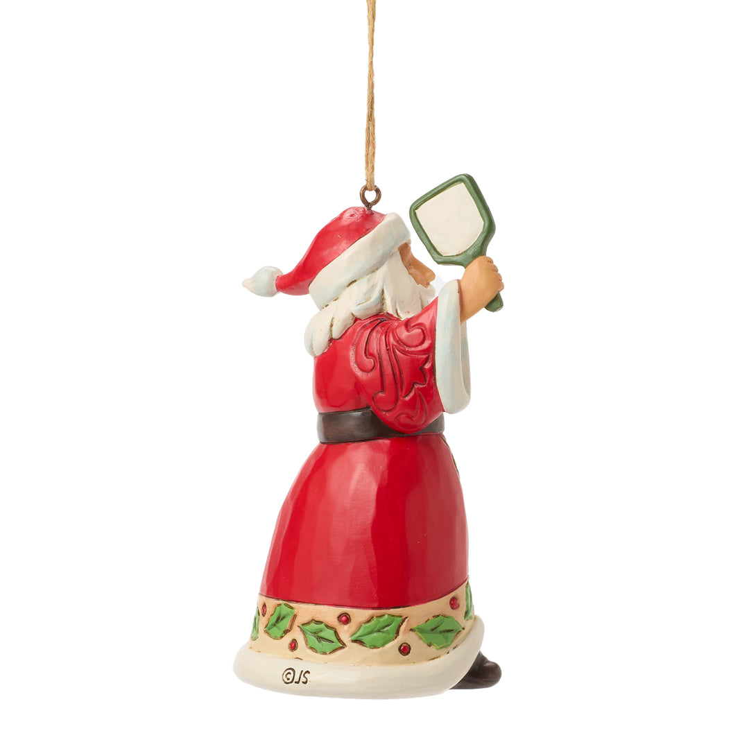 Jim Shore Heartwood Creek: Pickleball Santa Hanging Ornament sparkle-castle