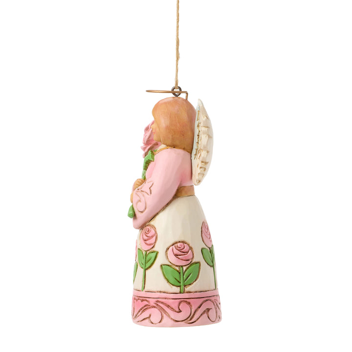 Jim Shore Heartwood Creek: 13th Annual The Rose Angel With Oversized Rose Hanging Ornament sparkle-castle