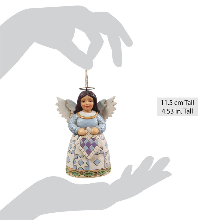 Jim Shore Heartwood Creek: Quilt Angel Hanging Ornament sparkle-castle