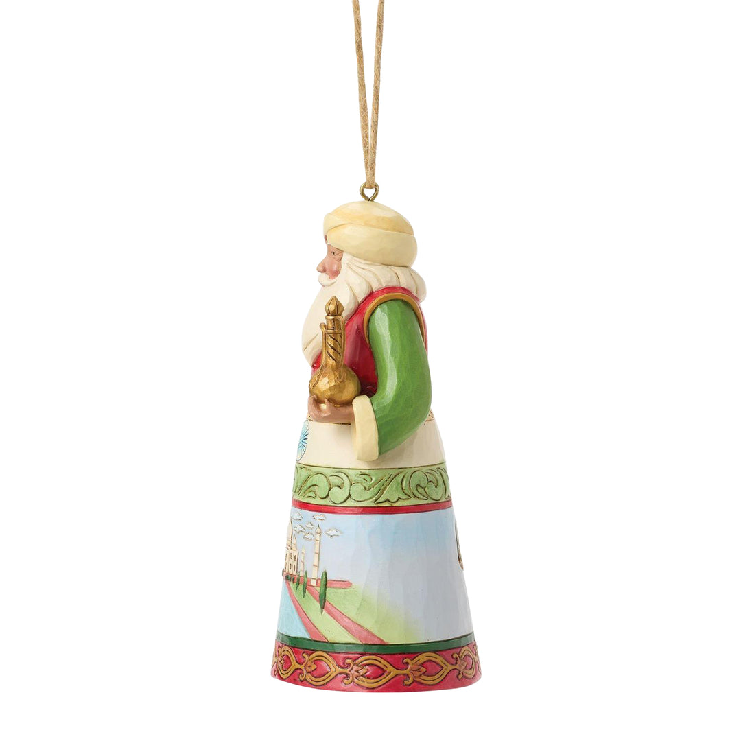 Jim Shore Heartwood Creek: India Santa Hanging Ornament sparkle-castle