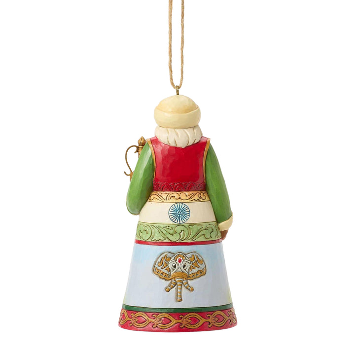 Jim Shore Heartwood Creek: India Santa Hanging Ornament sparkle-castle