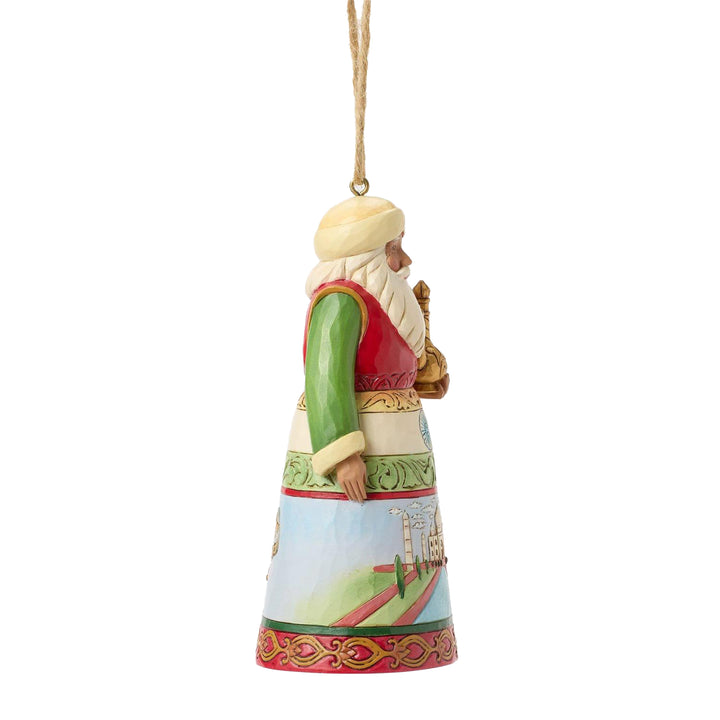 Jim Shore Heartwood Creek: India Santa Hanging Ornament sparkle-castle