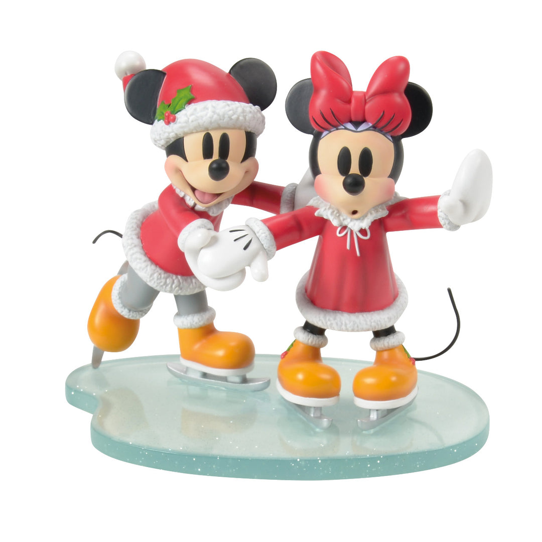 Disney Showcase: Mickey & Minnie Skating Figurine sparkle-castle