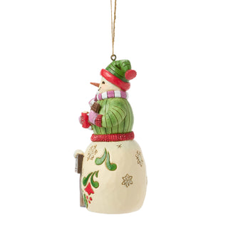 Jim Shore Hershey: Snowman with Hershey Sign Hanging Ornament sparkle-castle