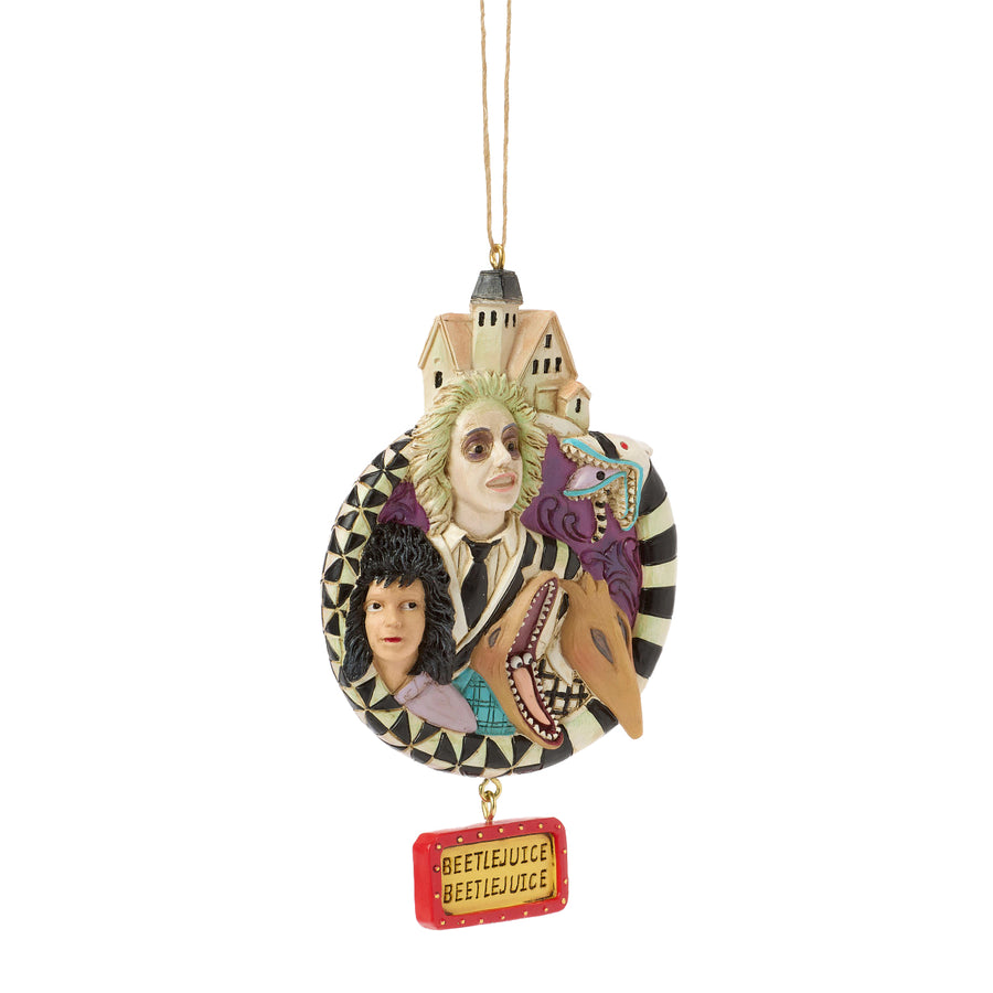 Jim Shore Beetlejuice: Beetlejuice Group Hanging Ornament sparkle-castle