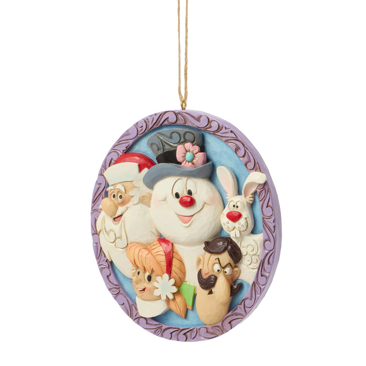 Jim Shore Frosty the Snowman: Frosty and Characters Hanging Ornament sparkle-castle