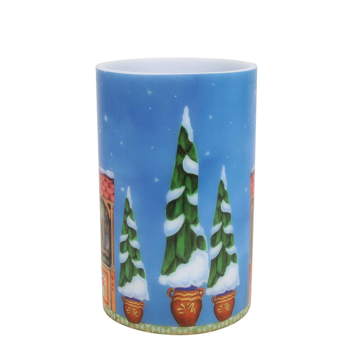 Jim Shore Heartwood Creek: Santa's Toy Shop Candle Sleeve sparkle-castle