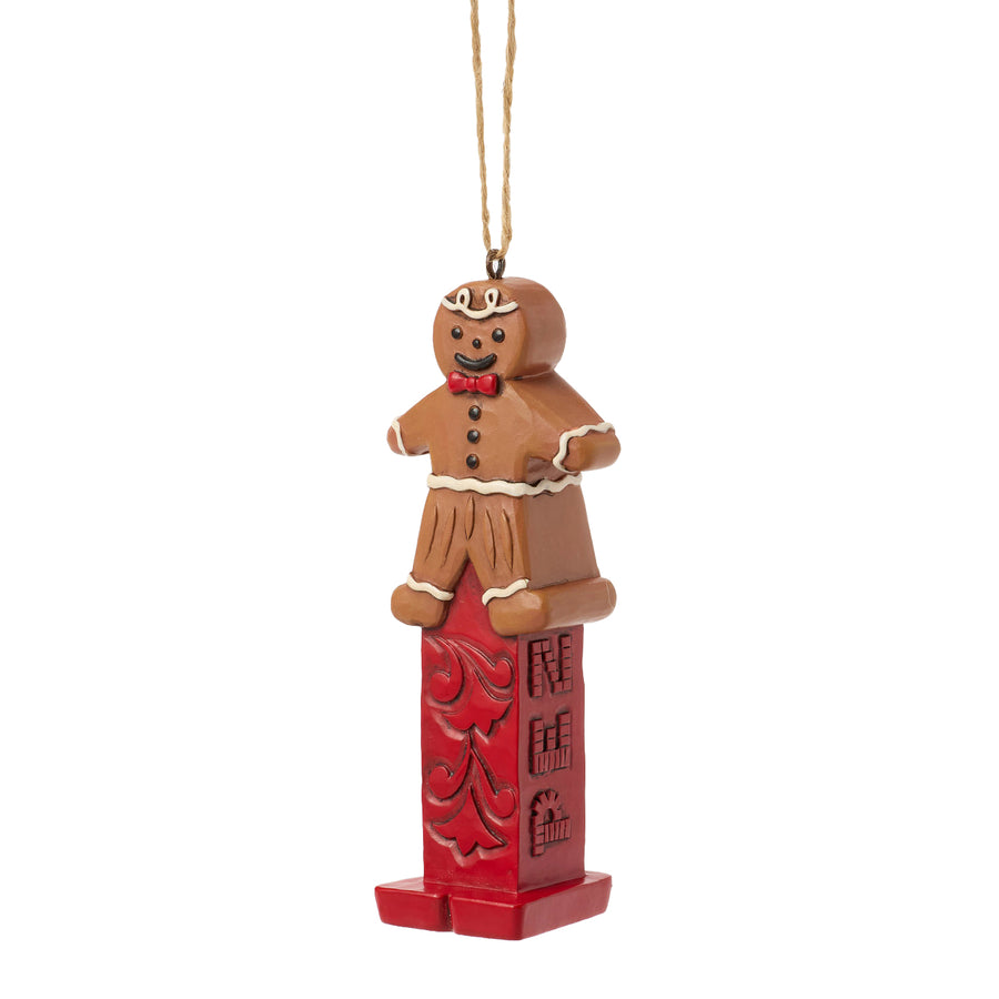 Jim Shore PEZ: Gingerbread Man PEZ Dispenser Hanging Ornament sparkle-castle