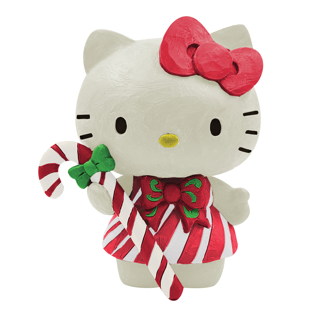 Jim Shore Sanrio: Hello Kitty Candy Cane Miniature Figurine sparkle-castle