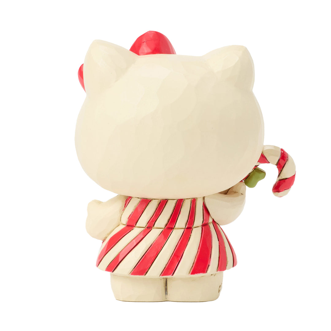 Jim Shore Sanrio: Hello Kitty Candy Cane Miniature Figurine sparkle-castle