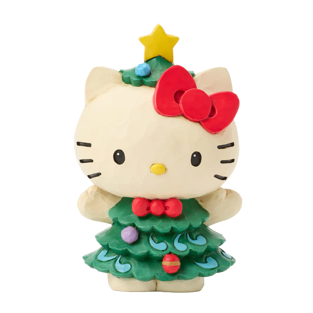 Jim Shore Sanrio: Hello Kitty Christmas Tree Miniature Figurine sparkle-castle