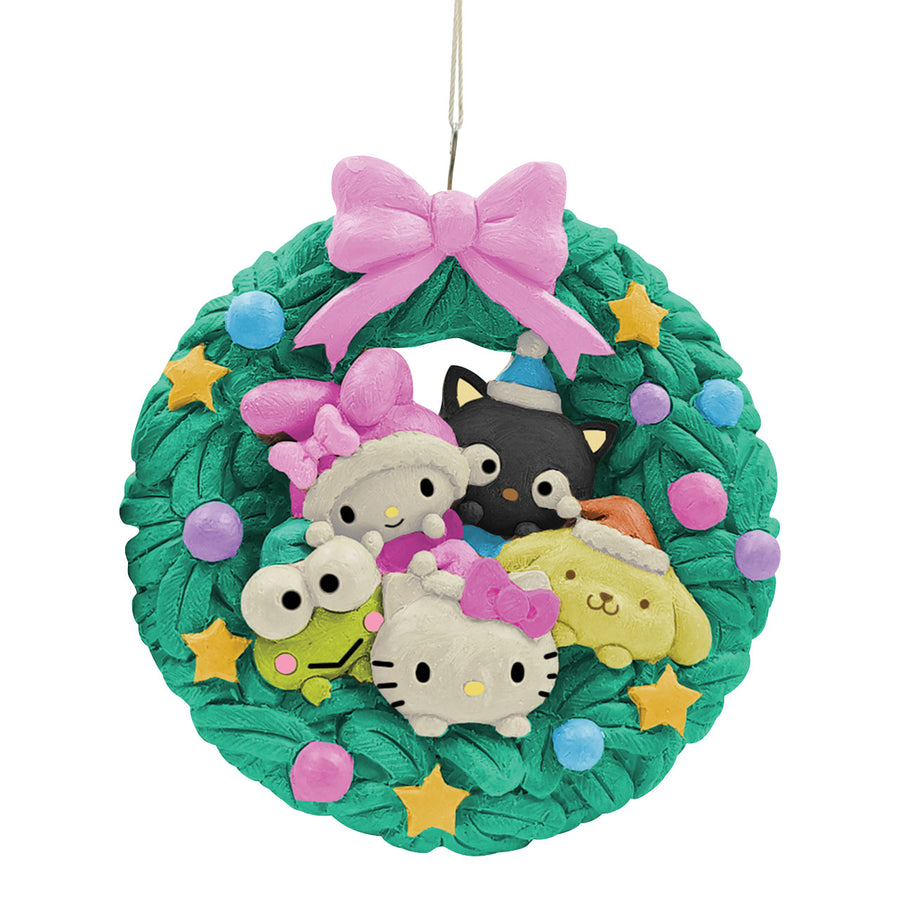 Jim Shore Sanrio: Hello Kitty & Friends In Wreath Hanging Ornament sparkle-castle