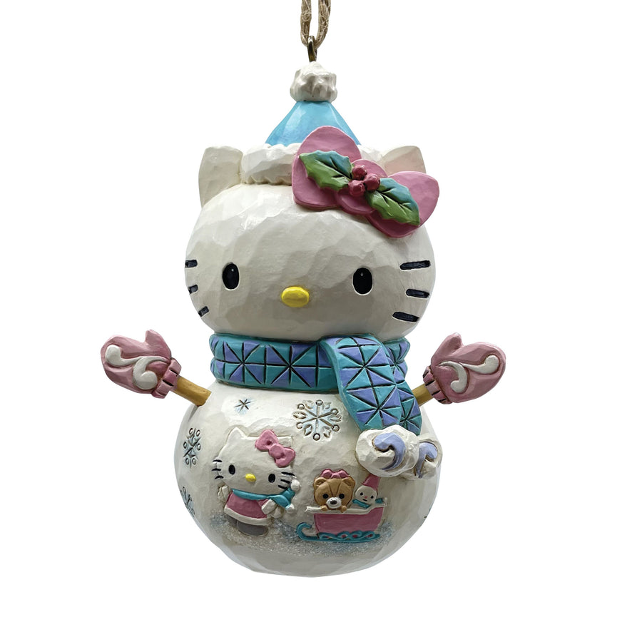 Jim Shore Sanrio: Hello Kitty Snowman Hanging Ornament sparkle-castle