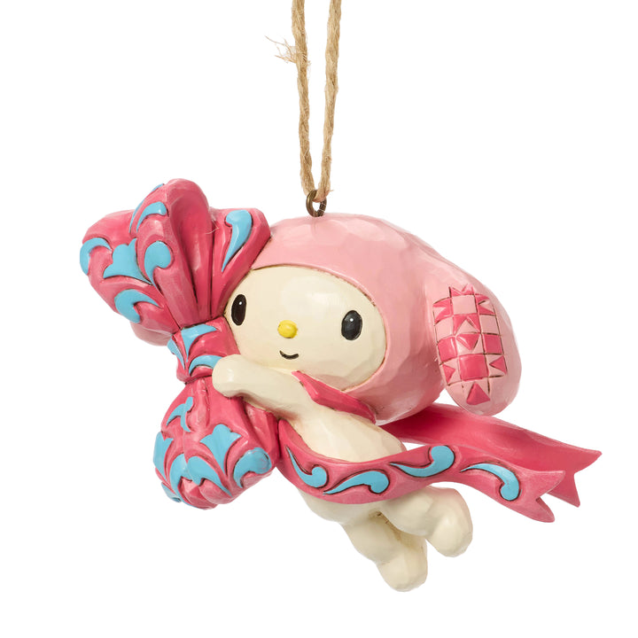 Jim Shore Sanrio: My Melody With Pink Bow Hanging Ornament sparkle-castle