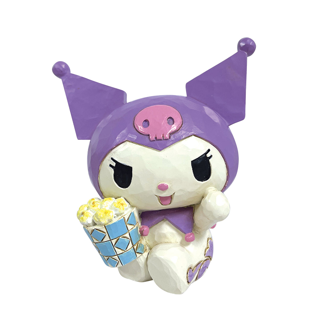 Jim Shore Sanrio: Kuromi With Popcorn Bucket Miniature Figurine sparkle-castle