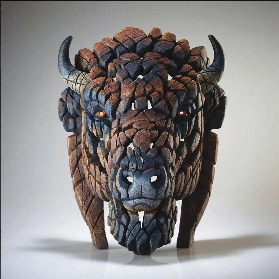Edge Sculpture: North American Bison Bust sparkle-castle