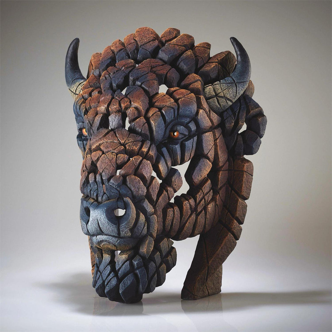 Edge Sculpture: North American Bison Bust sparkle-castle