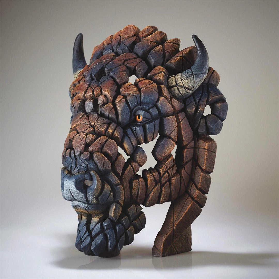 Edge Sculpture: North American Bison Bust sparkle-castle
