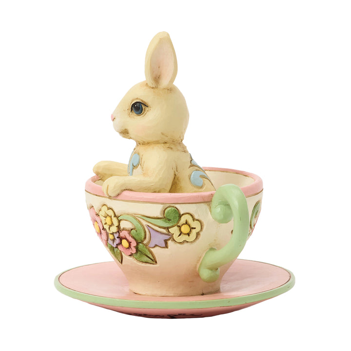Jim Shore Heartwood Creek: Bunny In Teacup Miniature Figurine sparkle-castle