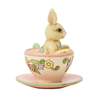 Jim Shore Heartwood Creek: Bunny In Teacup Miniature Figurine sparkle-castle