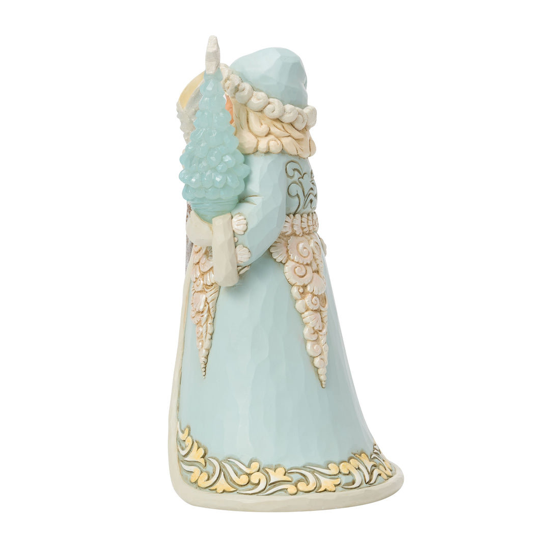 Jim Shore Heartwood Creek: Coastal Santa With Sea Glass Tree Figurine sparkle-castle