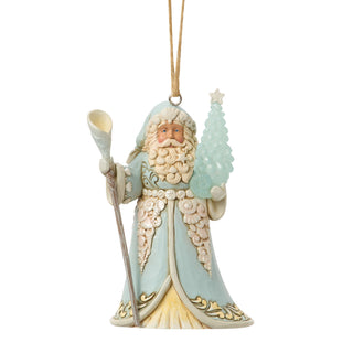 Jim Shore Heartwood Creek: Santa With Sea Glass Tree Hanging Ornament sparkle-castle