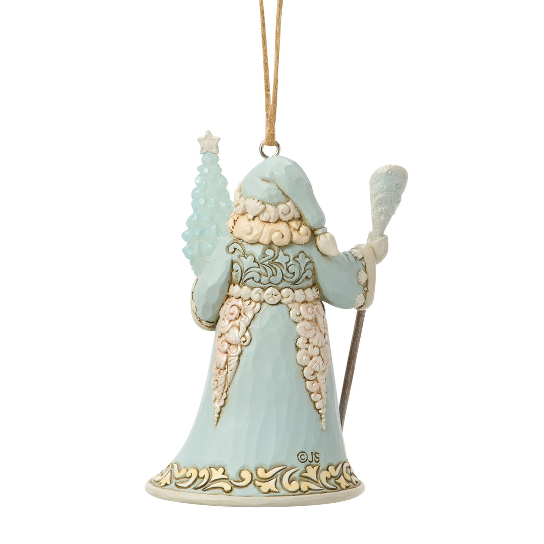 Jim Shore Heartwood Creek: Santa With Sea Glass Tree Hanging Ornament sparkle-castle
