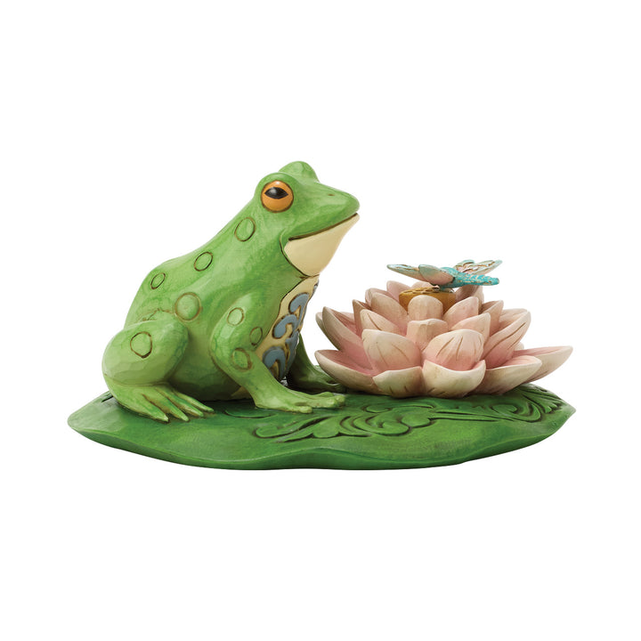 Jim Shore Heartwood Creek: Frog & Dragonfly On A Lilly Pad Figurine sparkle-castle