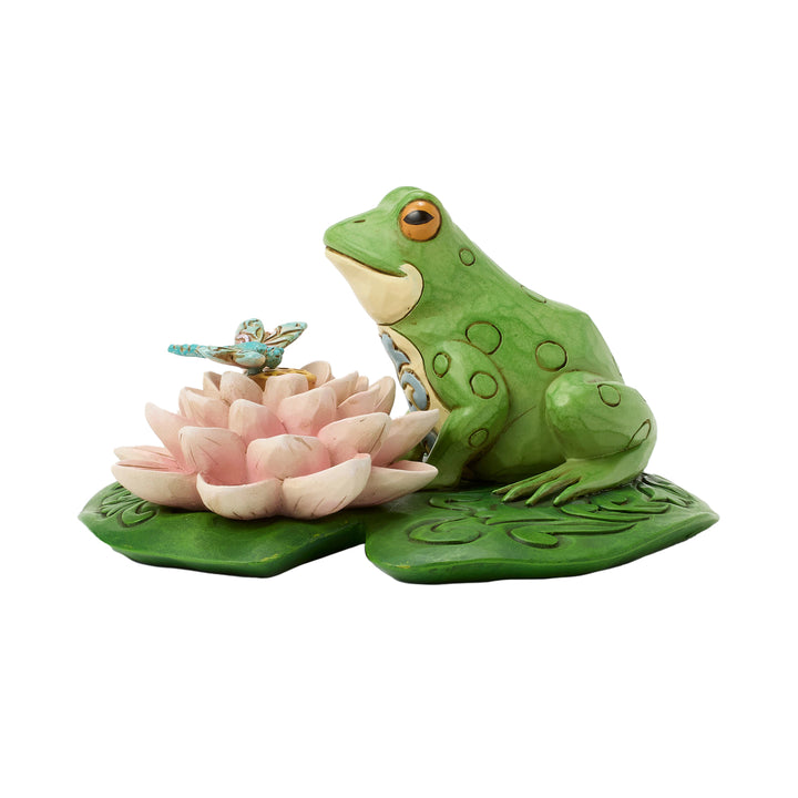 Jim Shore Heartwood Creek: Frog & Dragonfly On A Lilly Pad Figurine sparkle-castle