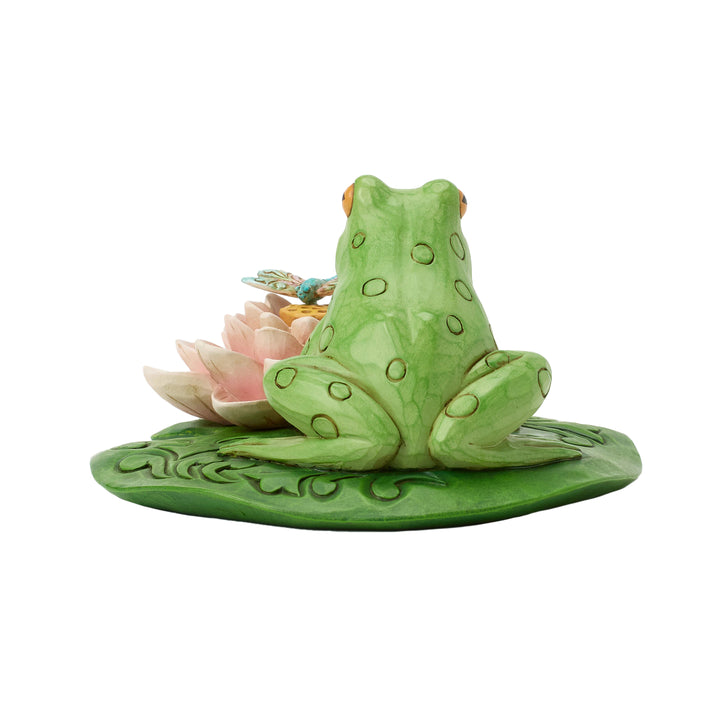 Jim Shore Heartwood Creek: Frog & Dragonfly On A Lilly Pad Figurine sparkle-castle