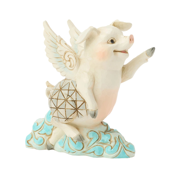 Jim Shore Heartwood Creek: Flying Pig Miniature Figurine sparkle-castle