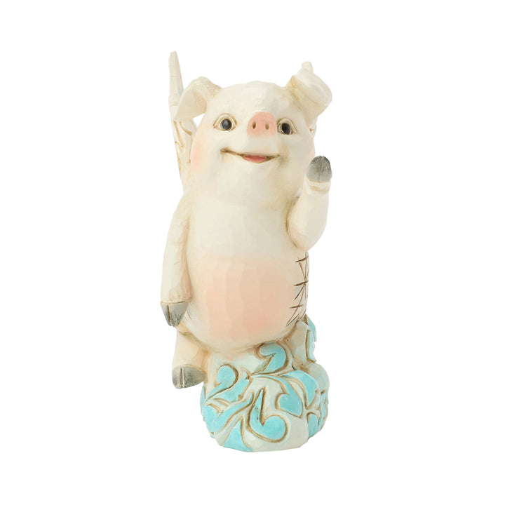 Jim Shore Heartwood Creek: Flying Pig Miniature Figurine sparkle-castle