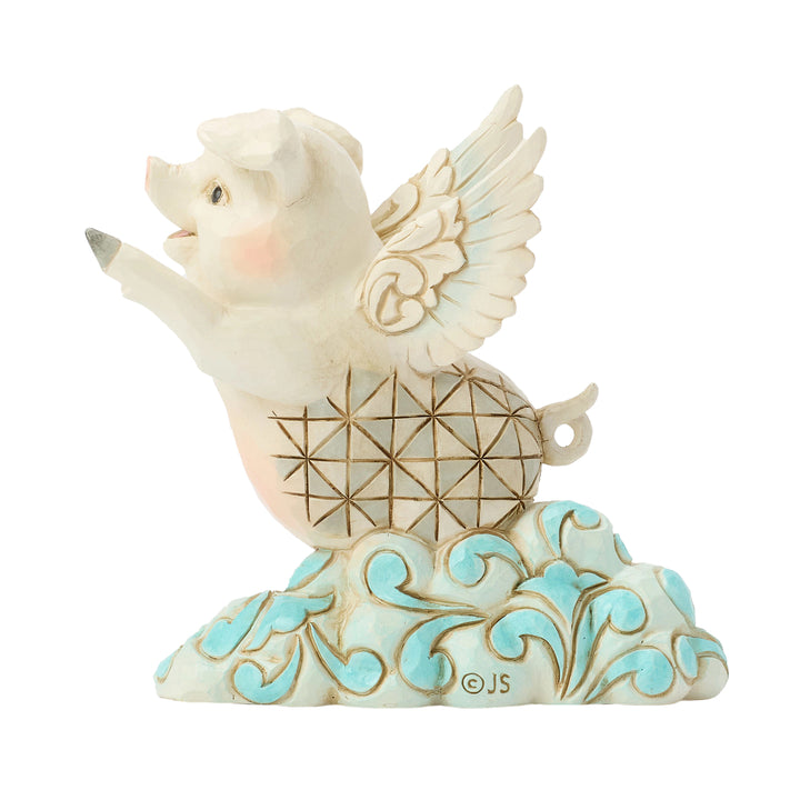 Jim Shore Heartwood Creek: Flying Pig Miniature Figurine sparkle-castle