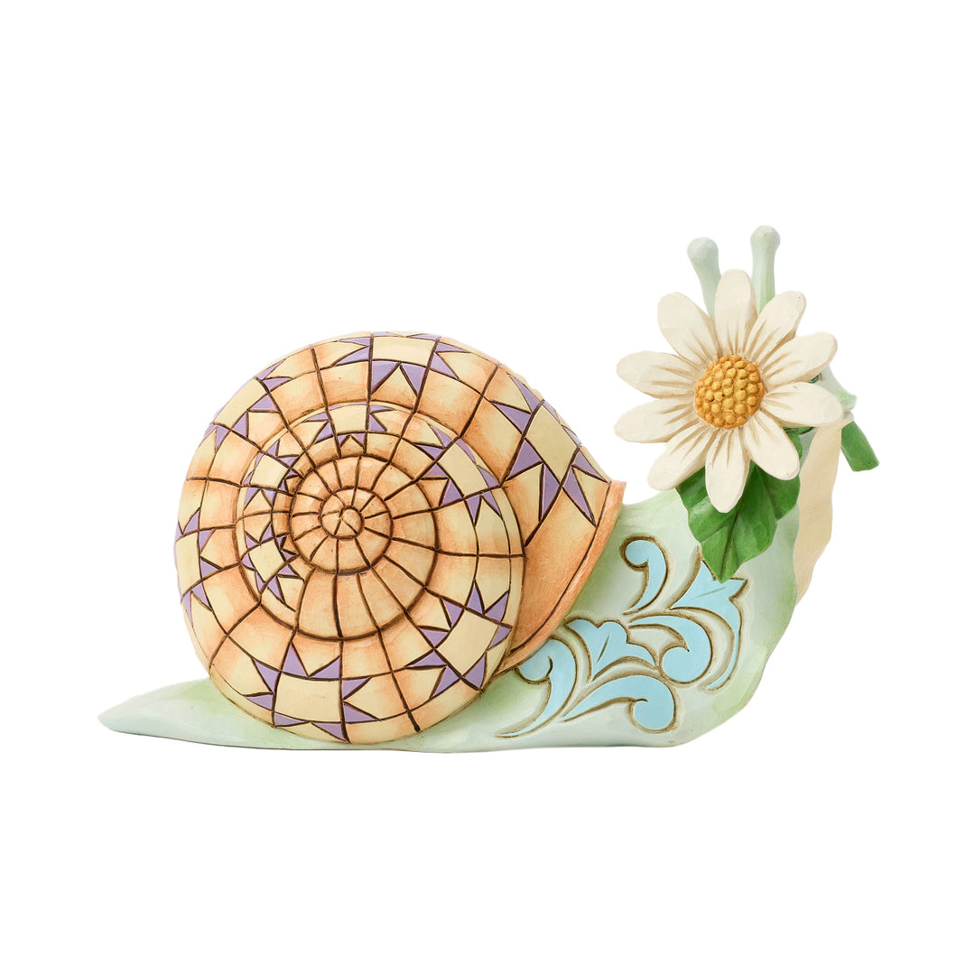 Jim Shore Heartwood Creek: Snail With Daisy Figurine sparkle-castle