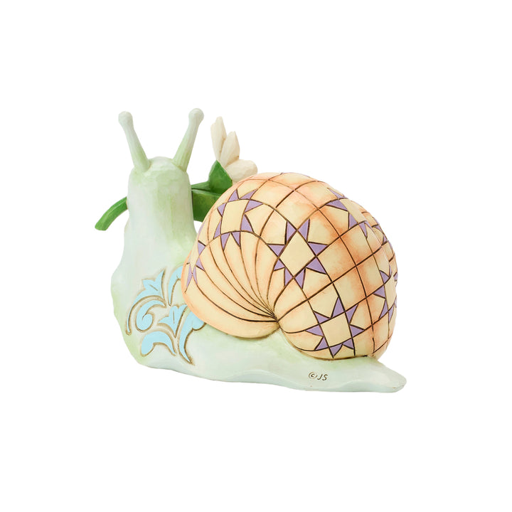 Jim Shore Heartwood Creek: Snail With Daisy Figurine sparkle-castle