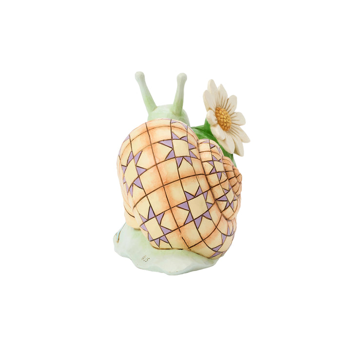 Jim Shore Heartwood Creek: Snail With Daisy Figurine sparkle-castle