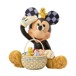 Jim Shore Disney Traditions: Mickey With Easter Basket Figurine sparkle-castle
