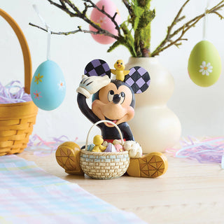 Jim Shore Disney Traditions: Mickey With Easter Basket Figurine sparkle-castle