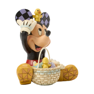 Jim Shore Disney Traditions: Mickey With Easter Basket Figurine sparkle-castle