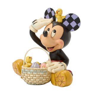 Jim Shore Disney Traditions: Mickey With Easter Basket Figurine sparkle-castle